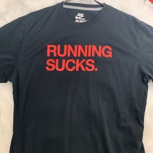 Running sucks shirt nike Clearance